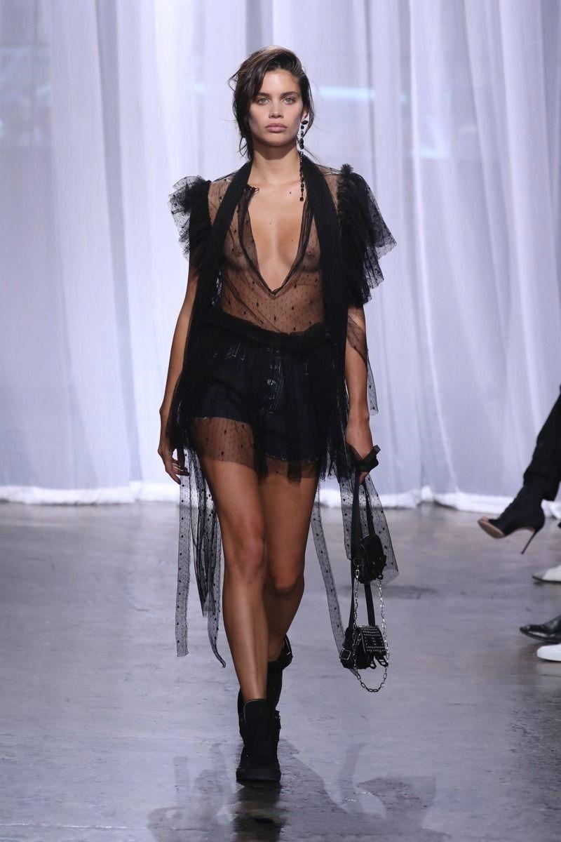 Sara Sampaio wears a see through black dress at the Zadig &amp; Voltaire SpringSumme.jpg