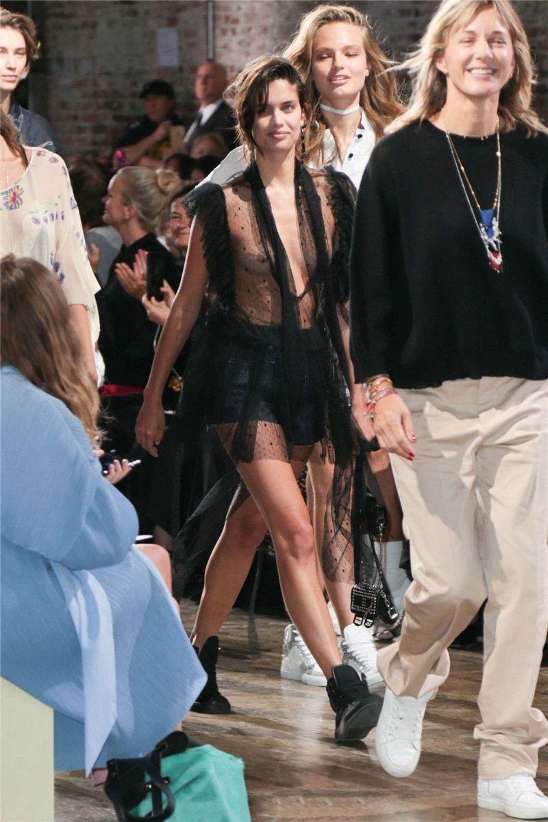 Sara Sampaio wears a see through black dress at the Zadig &amp; Voltaire SpringSumme.jpg